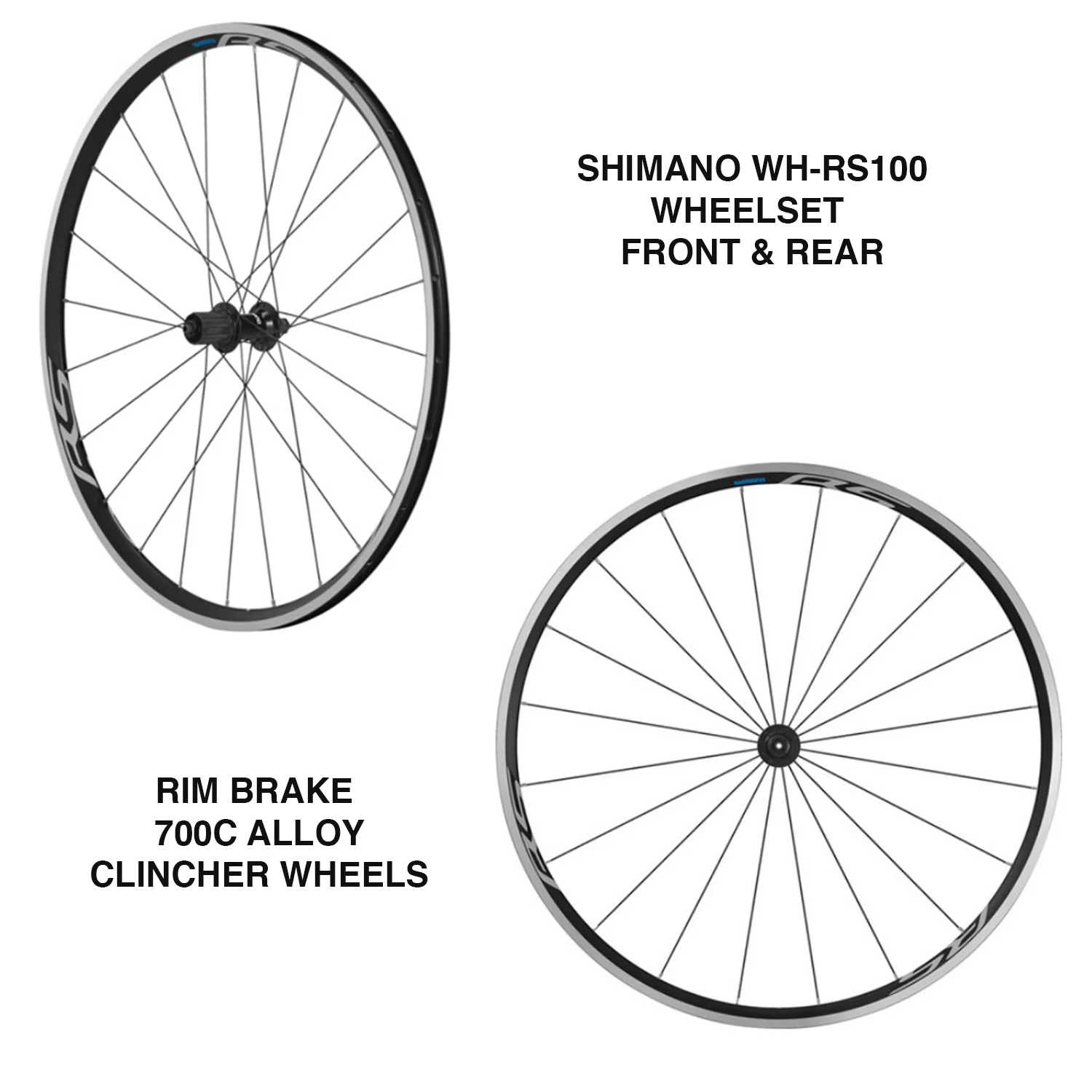 Shimano WH-RS100 9/10/11 Speed Rim Brake HG 700c Alloy Clincher Wheel - Image 6