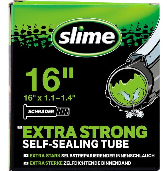 Slime Smart Self-Sealing Bicycle Inner Tube | 16 x 1.1. - 1.4"  | Schrader Valve