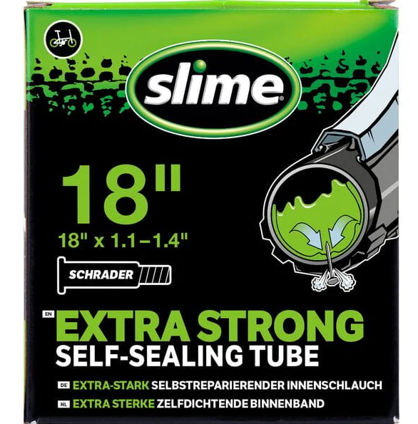 Slime Smart Self-Sealing Bicycle Inner Tube | 18 x 1.1. - 1.4"  | Schrader Valve