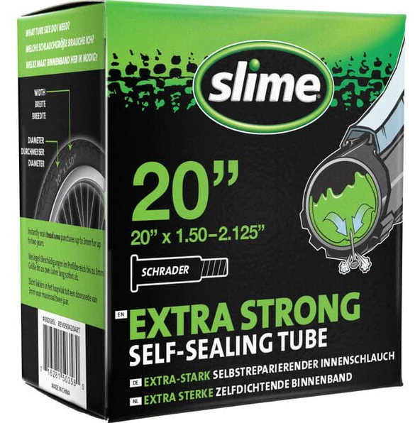 Slime Smart Self-Sealing Bicycle Inner Tube | 20 x 1.50-2.125"  | Schrader Valve