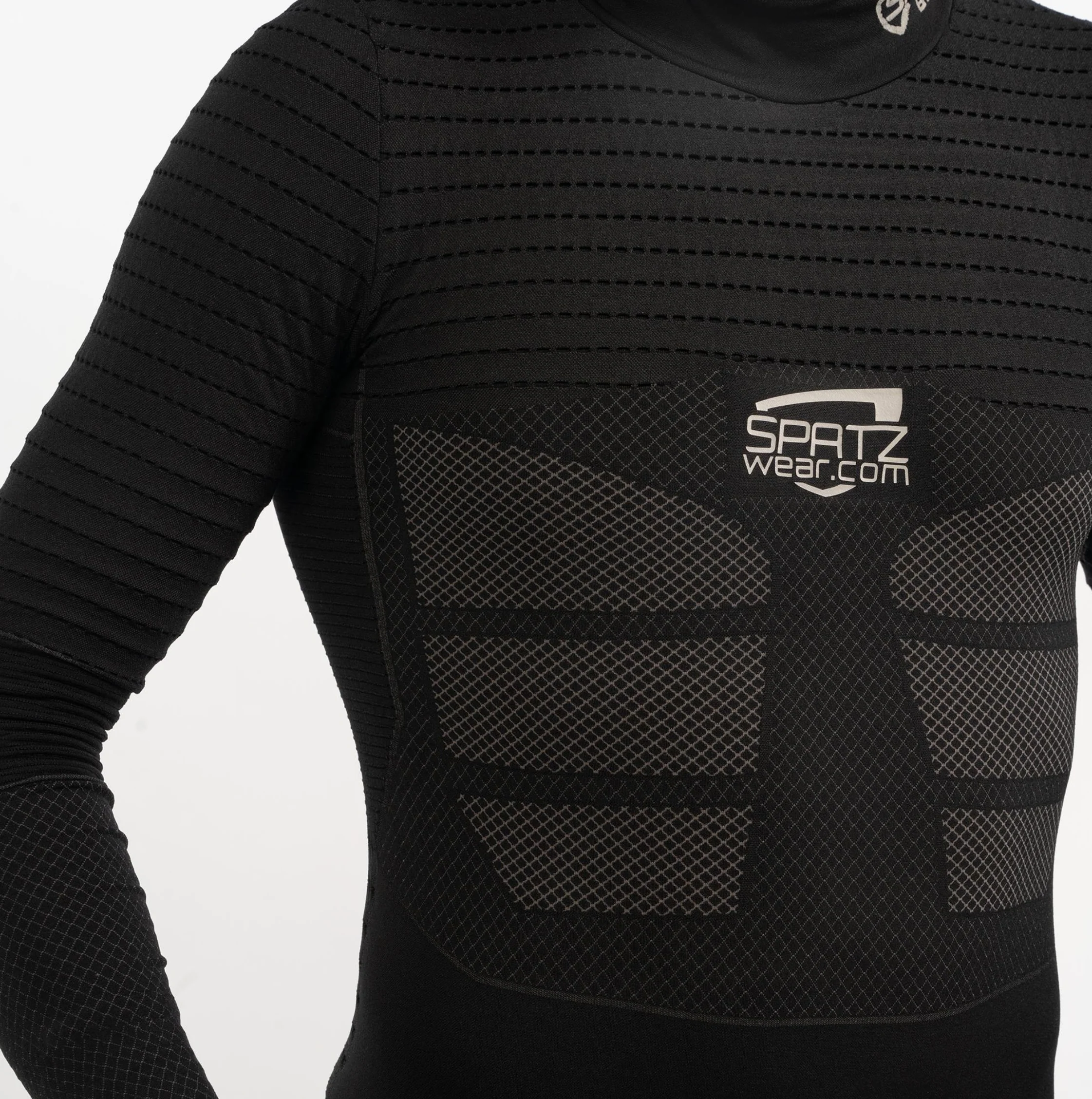 Spatzwear Basez 2 Black Long Sleeve Baselayer | Black - Image 3