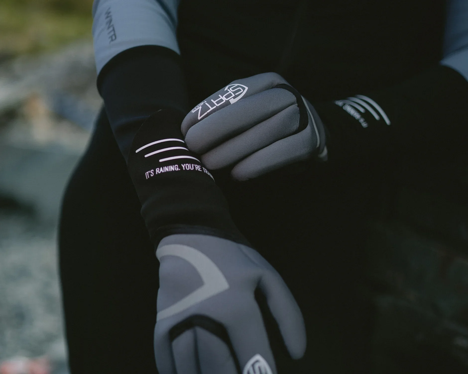 Spatzwear Waterproof Neon Rain Gloves | Grey - Image 3