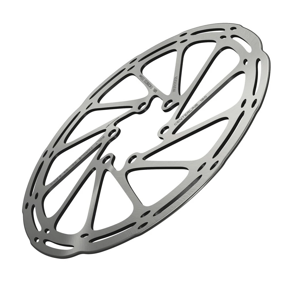 SRAM Centerline Centerlock 6 Bolt Rounded Steel Rotor For Road or MTB In Silver - Image 3
