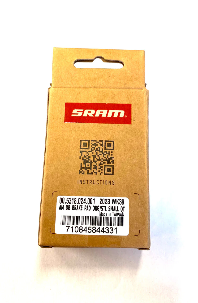 SRAM Small Organic/Steel (Quiet) 2 Piece Road/Elixir/DB/Level B1 (2020+) - OE Road / MTB /CX Disc Brake Pads 00.5318.024.001 - Image 3