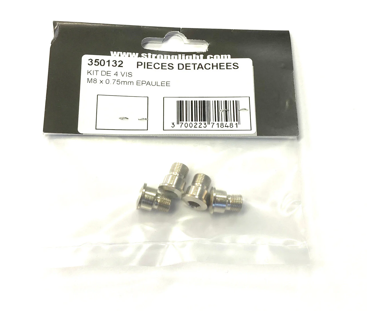 Stronglight Chainring Bolt 4 Piece Screw Set M8 x 0.75mm Fits Shimano 11 Speed Ultegra FC-5800 /FC-6800 Dura Ace FC-9000 - Image 3