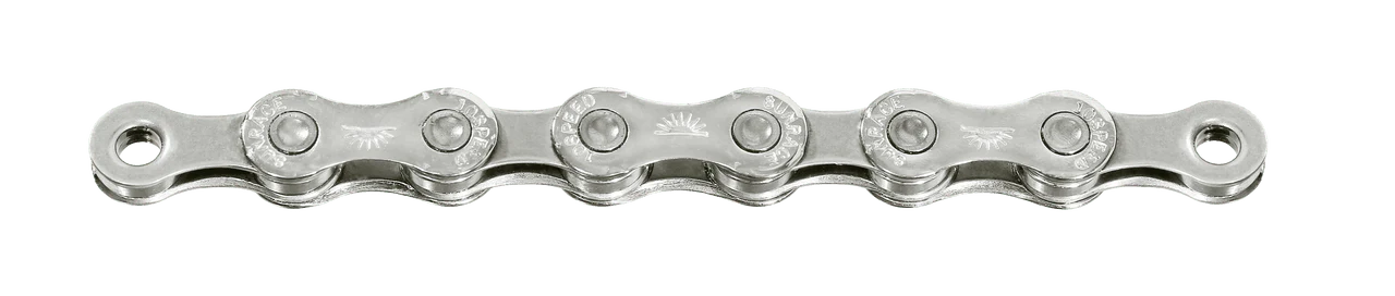 SunRace 10 Speed 138Link 11/128" E-Bike Bicycle Chain in Silver