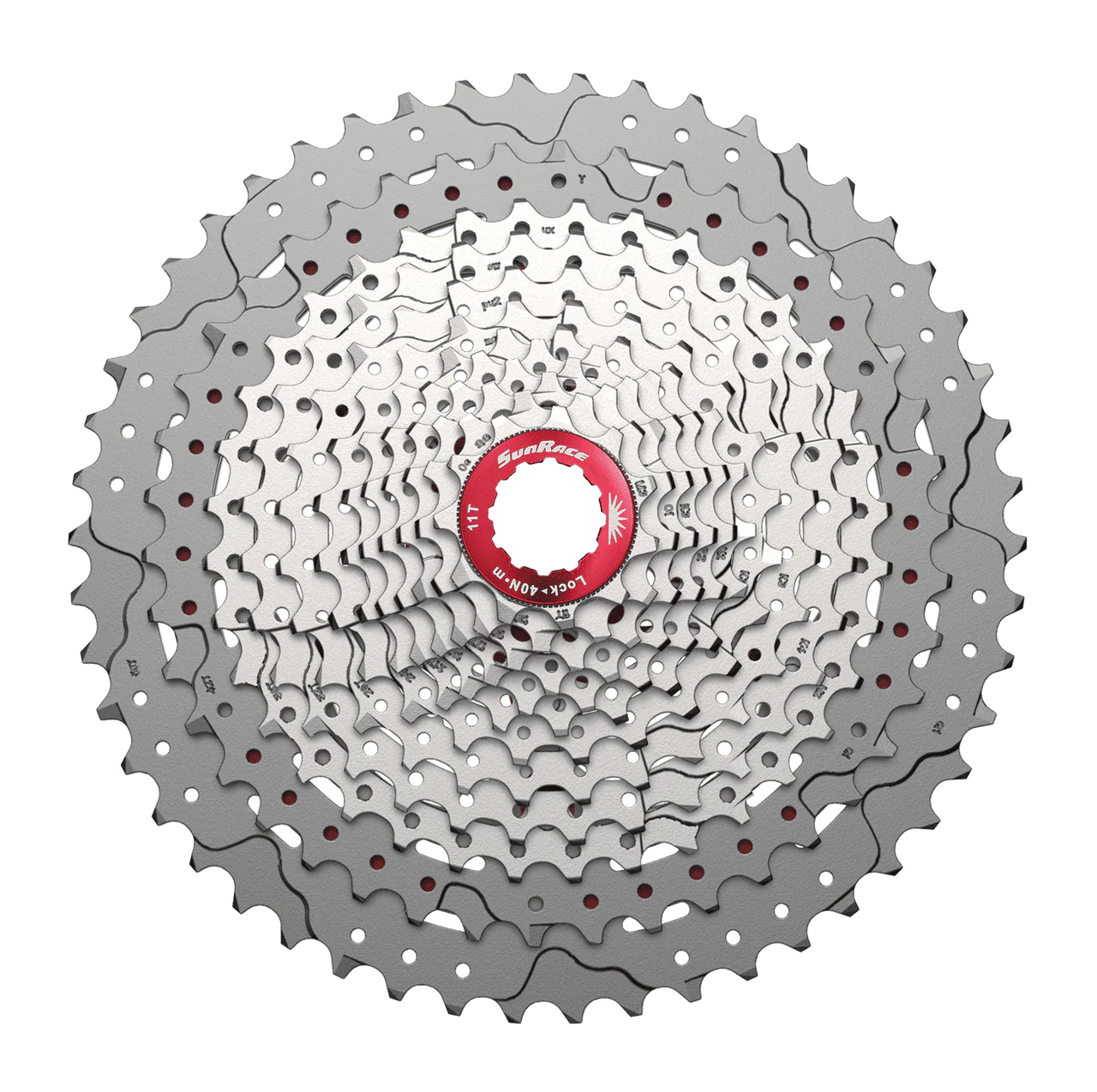 Sunrace CSMZ800 12 Speed Wide Ratio MTB Cassette 11-51 In Silver- Shimano Compatible