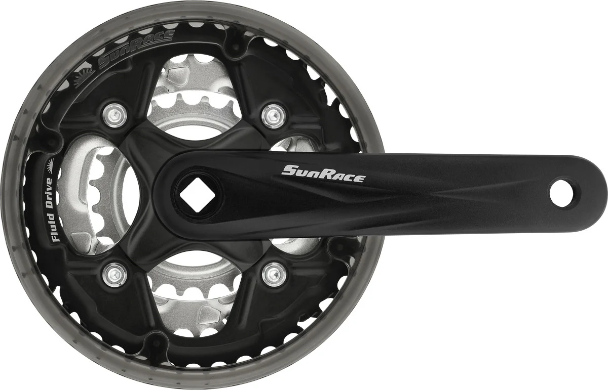 SunRace FCM500 7/8 Speed Triple Bicycle Chainset 42/34/24T 170mm - Image 2