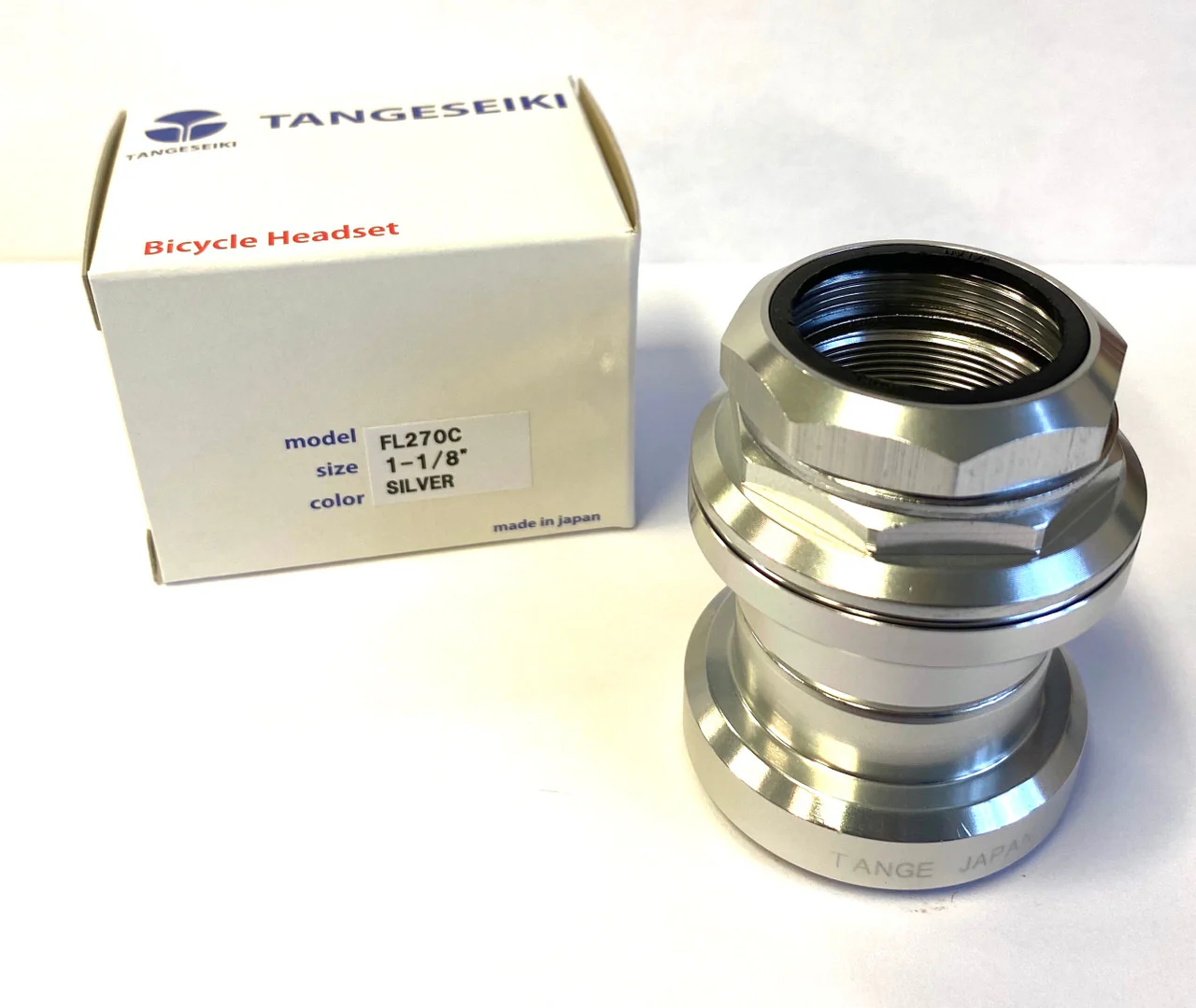 Tange Seiki Falcon FL270C Threaded 1-1/8" Cartridge Alloy Headset In Silver - Image 2