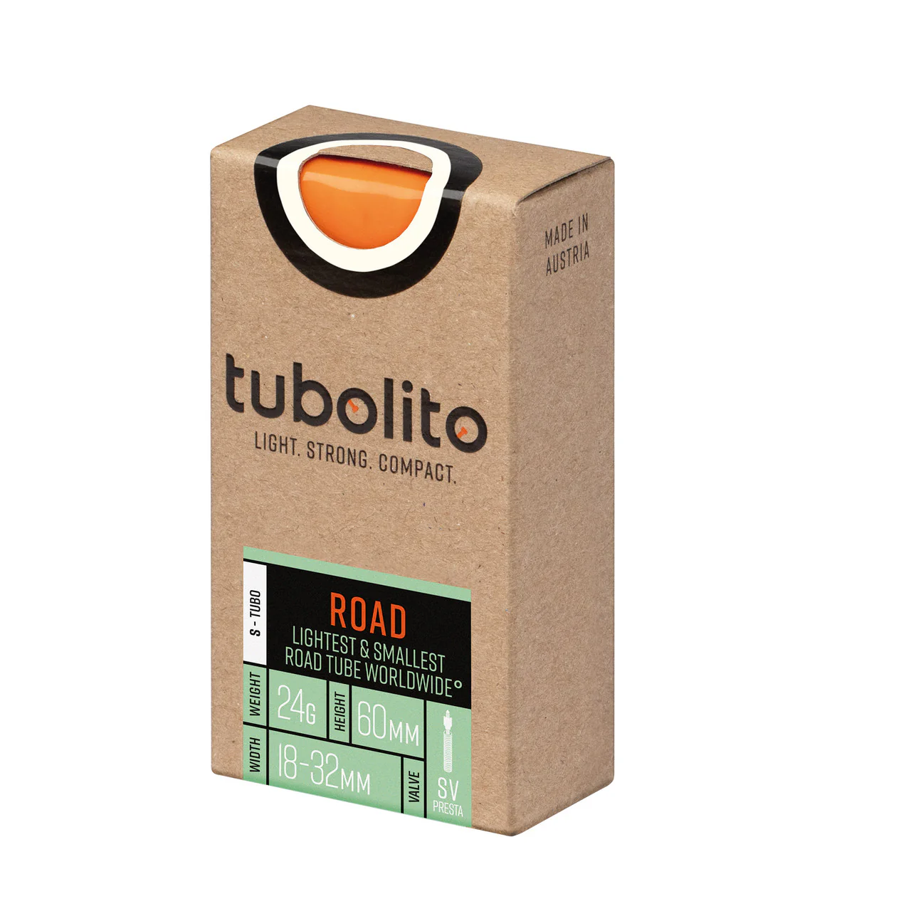 Tubolito S-Tubo 700C Road 700 x 18-32mm  Presta Valve Orange Inner Tube - Image 2