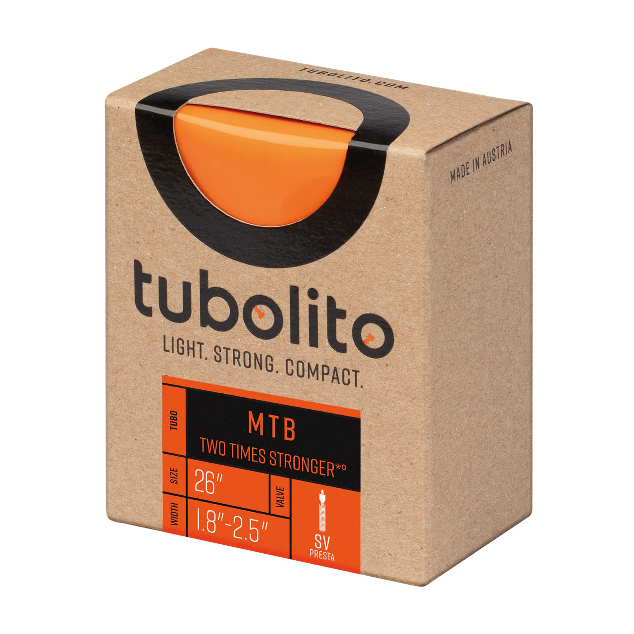 Tubolito Tubo 26" MTB 26 x 1.80 - 2.50" 42mm Presta Valve in Orange Inner Tube