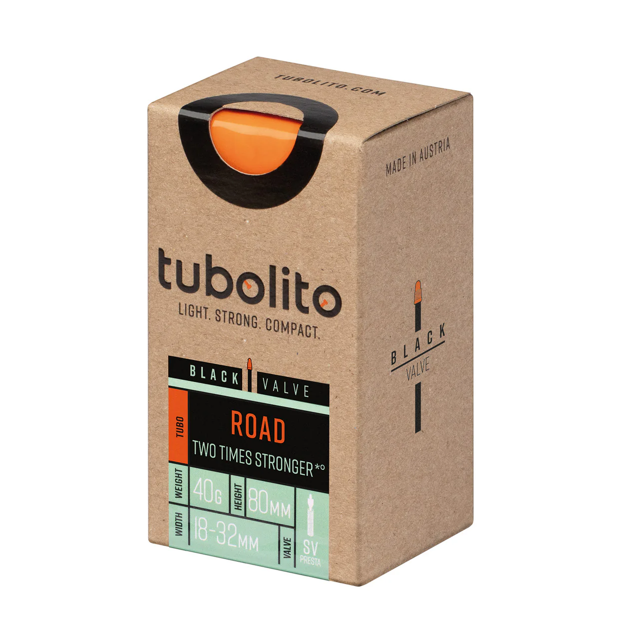 Tubolito Tubo 700C Road 700 x 18-32mm  Black Presta Valve  Inner Tube - Image 2