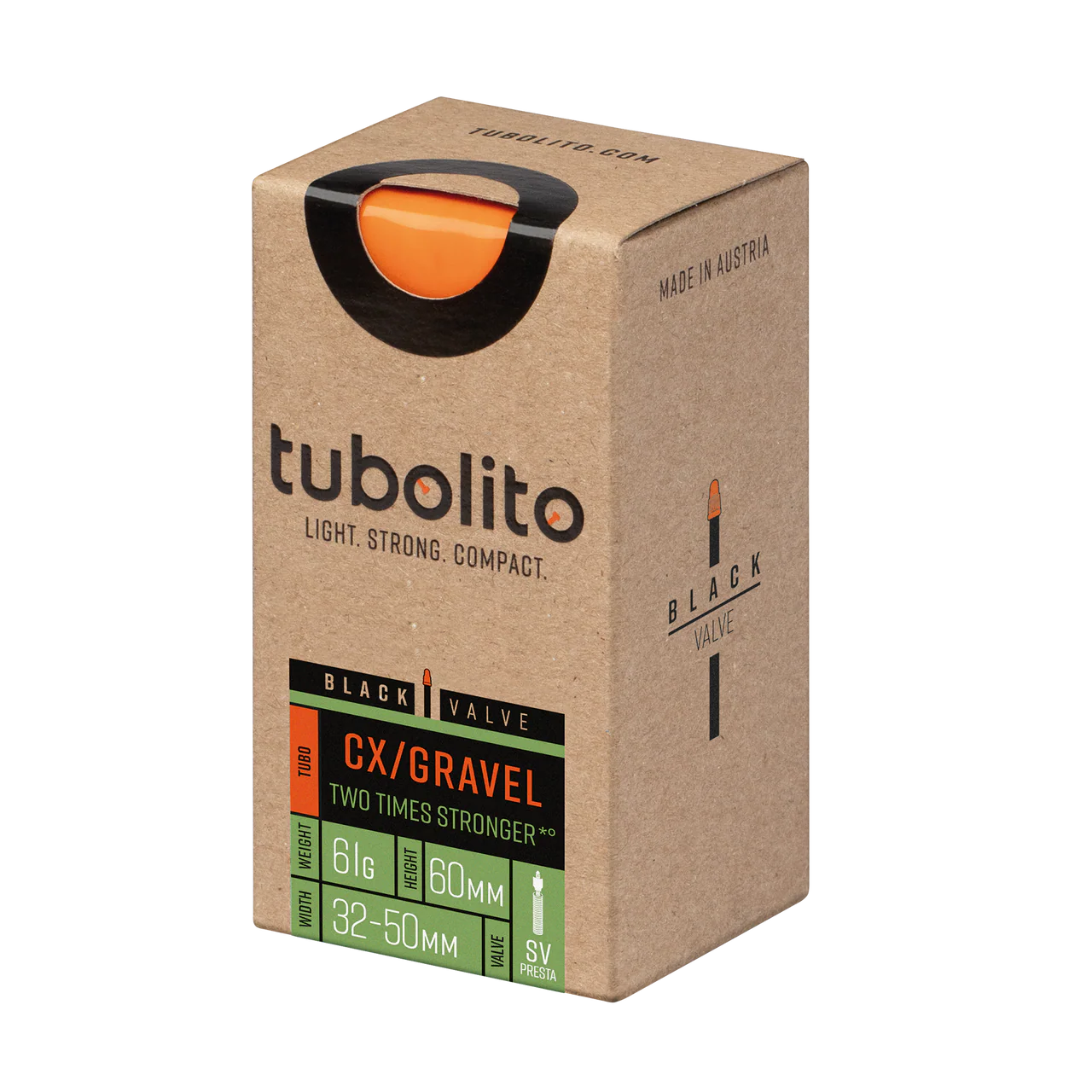 Tubolito Tubo CX Gravel 700C/29"/27.5" 32-50mm Presta Valve Black Inner Tube - Image 6