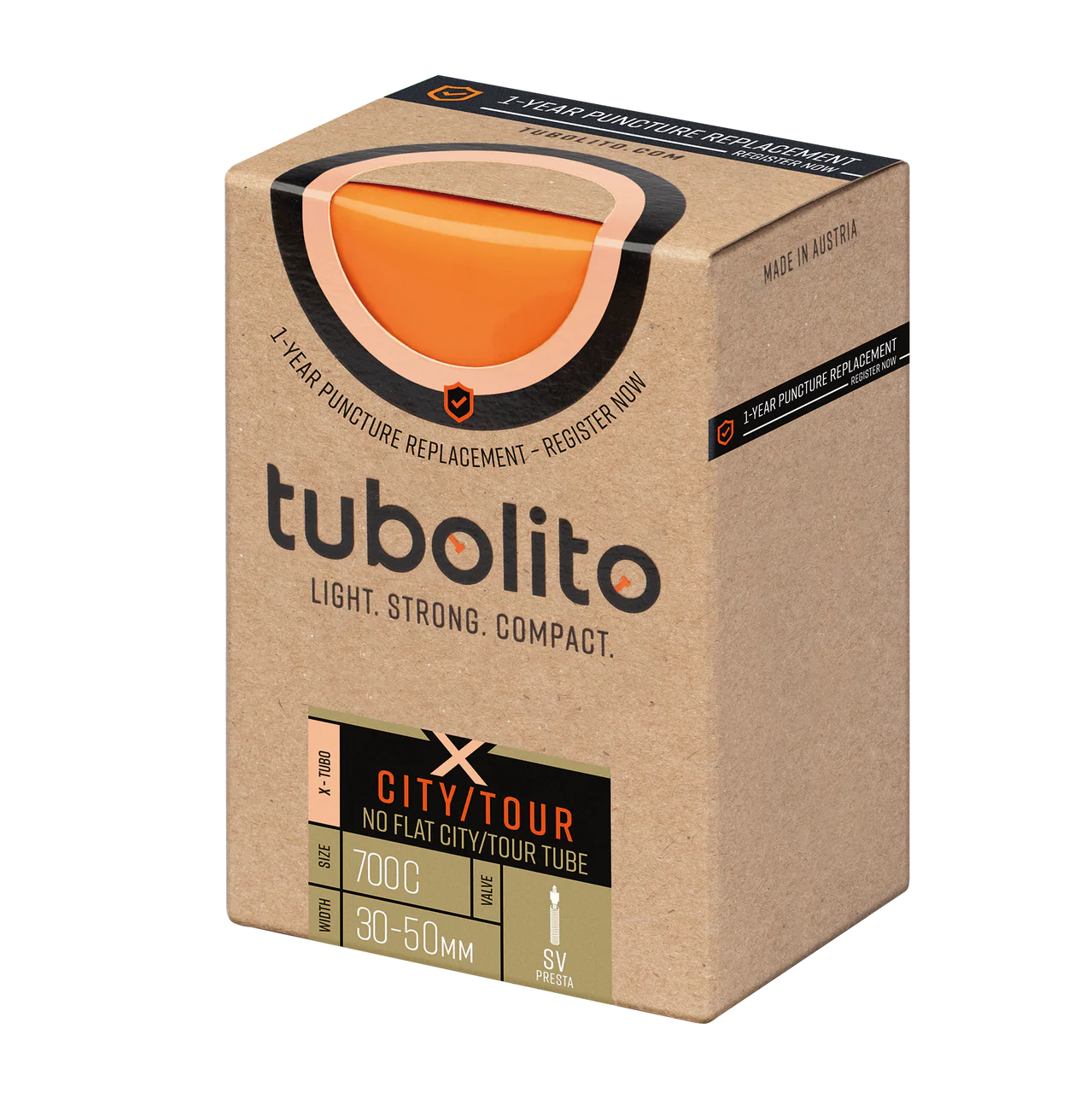 Tubolito X-Tubo City/Tour 700/29" x 30-50mm 42mm Presta Valve in Orange Inner Tube