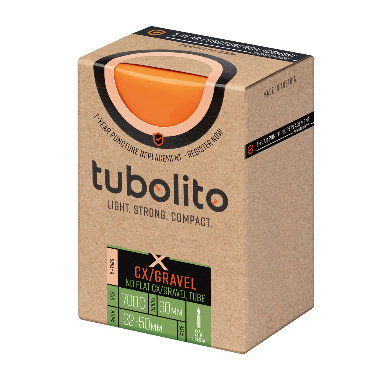 Tubolito X-Tubo CX/Gravel 700 x 32-50mm 60mm Presta Valve in Orange Inner tube