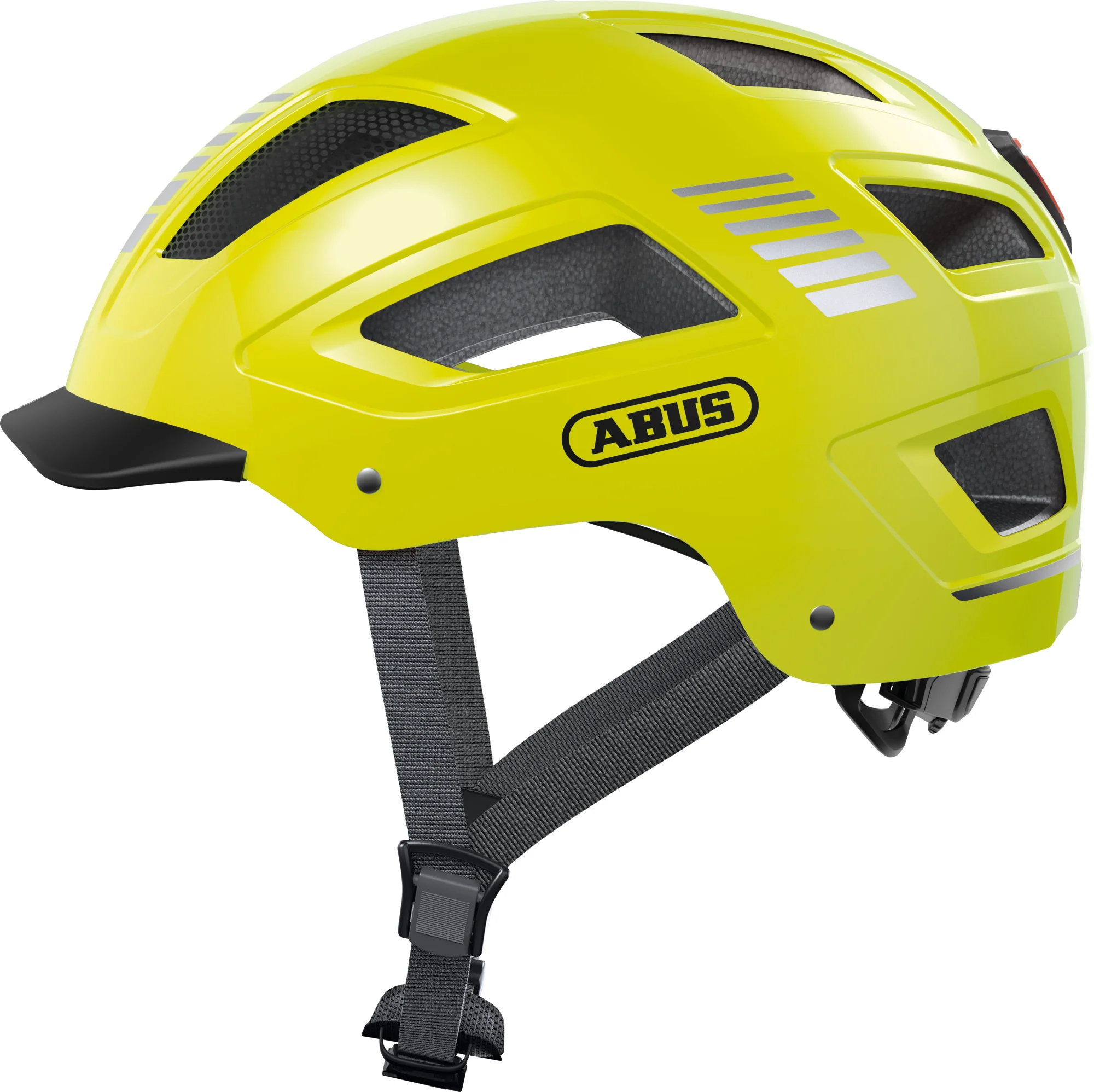 ABUS Hyban 2.0 Urban Helmet With Rear LED Light in Signal Yellow - Image 5