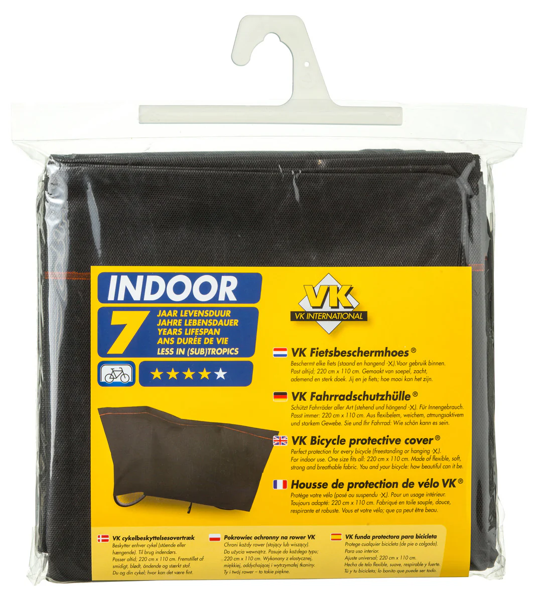VK Indoor Breathable Single Bicycle Cover | Chic Black - Image 2