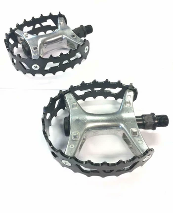 VP Components Bear Trap VP-747F Old School BMX 9/16" Pedals In Black/Silver - Image 3