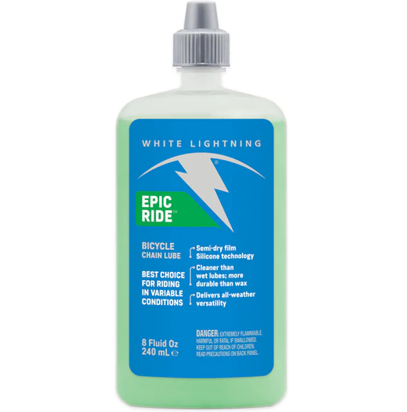 White Lightning Epic Ride Bicycle Semi-Dry Chain Lube All Sizes - Image 6
