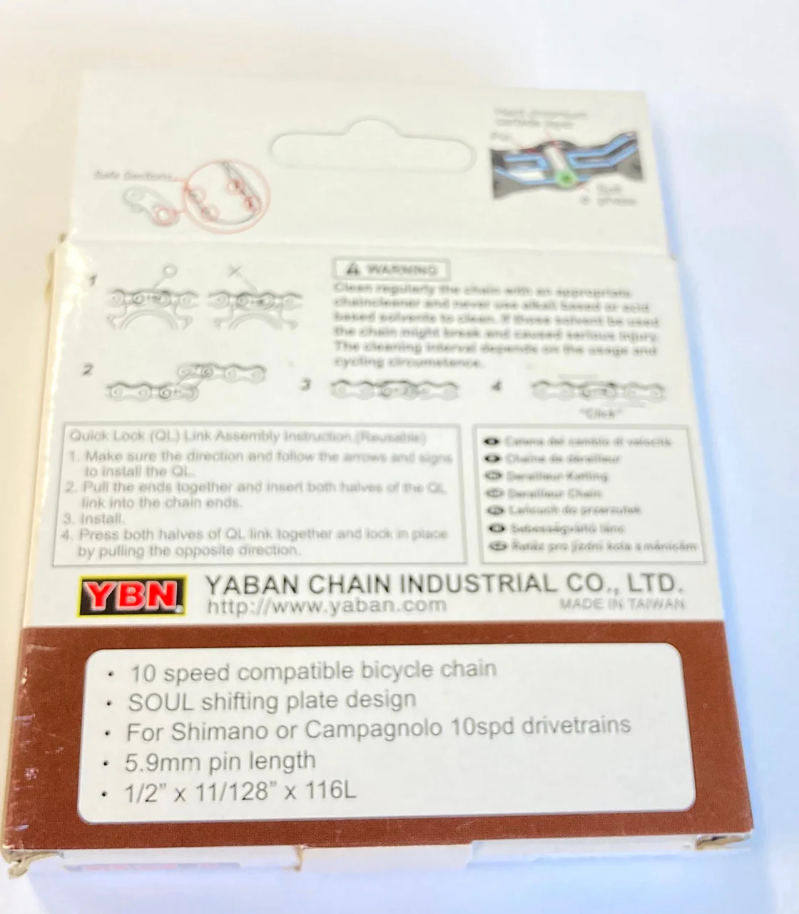 YBN S10 10 Speed Chain Road/MTB In Grey/Grey With Missing Link - Image 3